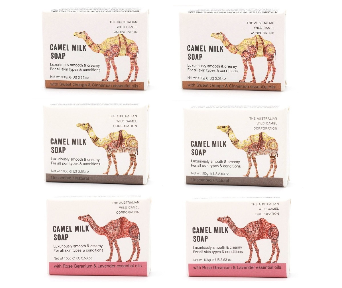 Australian Camel Milk Soap (six pieces)