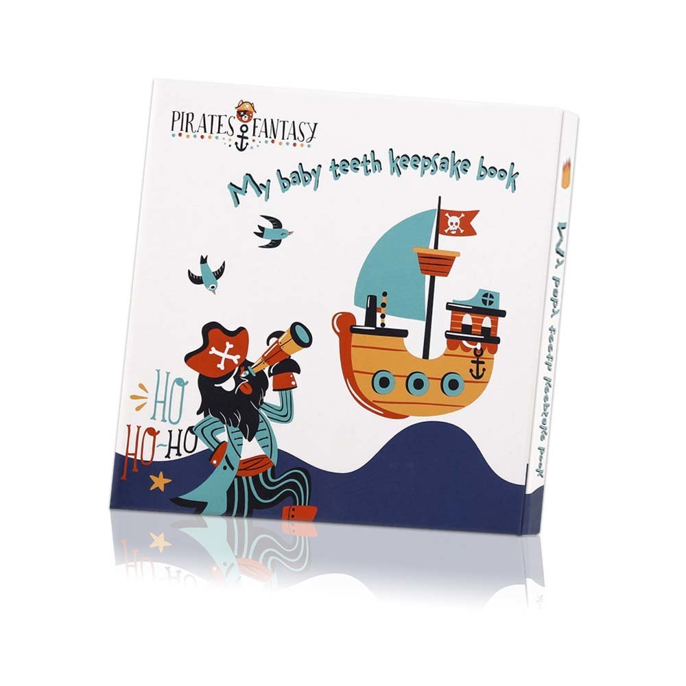 Baby Tooth Box Collection Pirate Fantasy,Kids Keepsake Organizer Gift for Preserve The Childhood Memories Tooth Fairy Box by GIFTHING