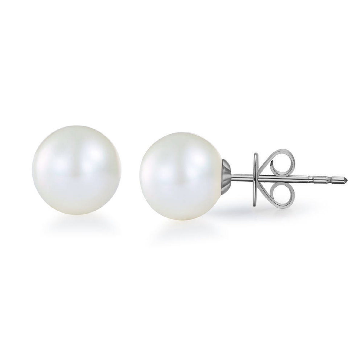 silver pearl earrings