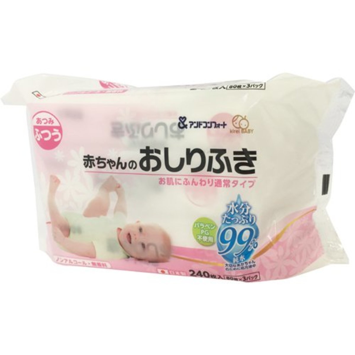 大一紙工 Daiso Paper 99 Pure Water Wipes 80 Peices X 3