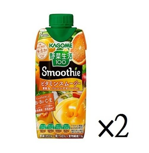 Kagome 日本野菜生活100 Smoothie黄桃 晚崙夏橙綜合果汁330ml 2 Hktvmall 香港最大網購平台