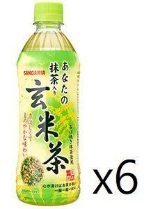 SANGARIA 日本抹茶入玄米茶 500ml x 6