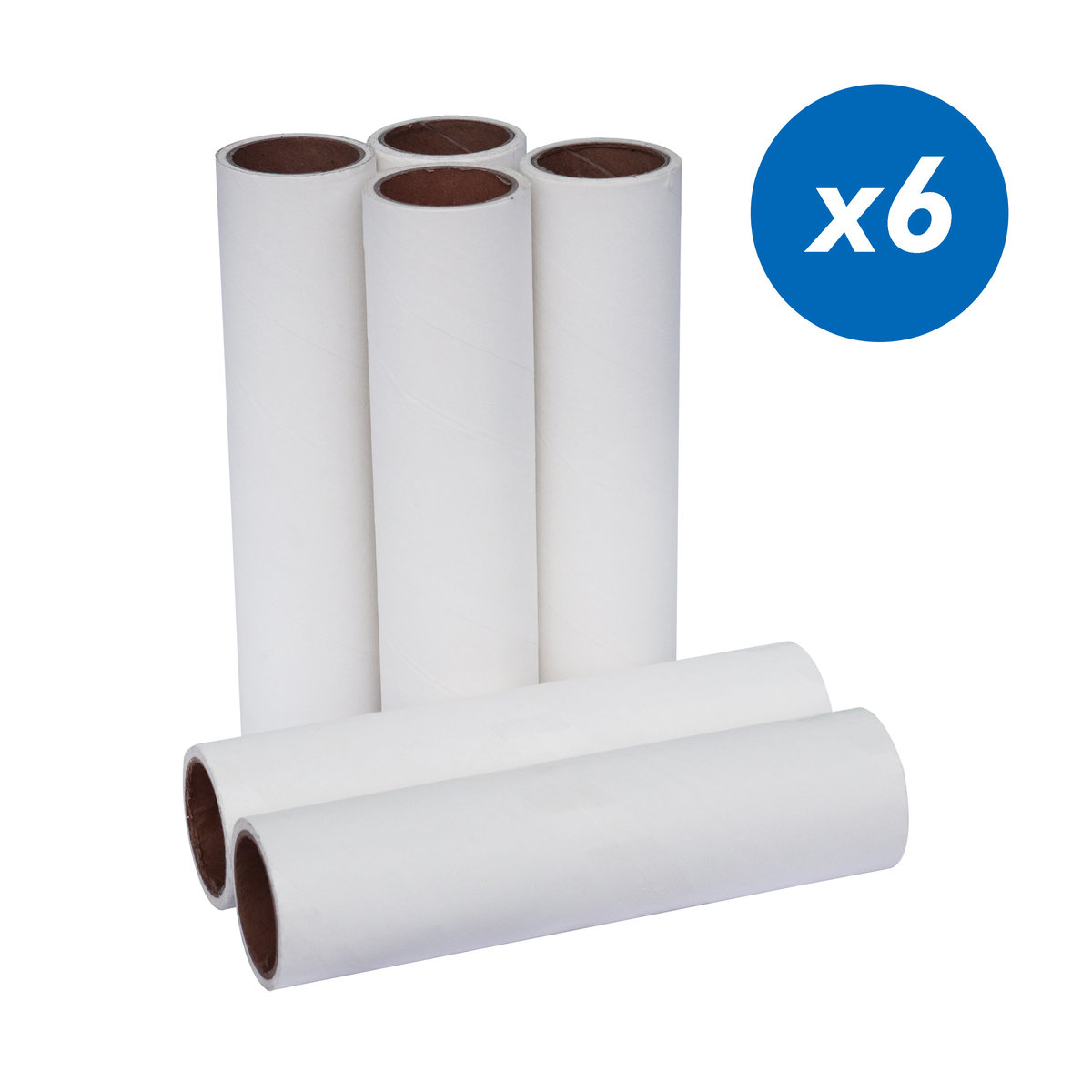 6卷 除塵轆替換紙芯 補充裝 替換芯 斜撕式替換紙芯 貓 狗毛 竉物除毛 衣物除塵粘毛 滾筒 (一盒6卷裝) [HT-HSD230_1_6]