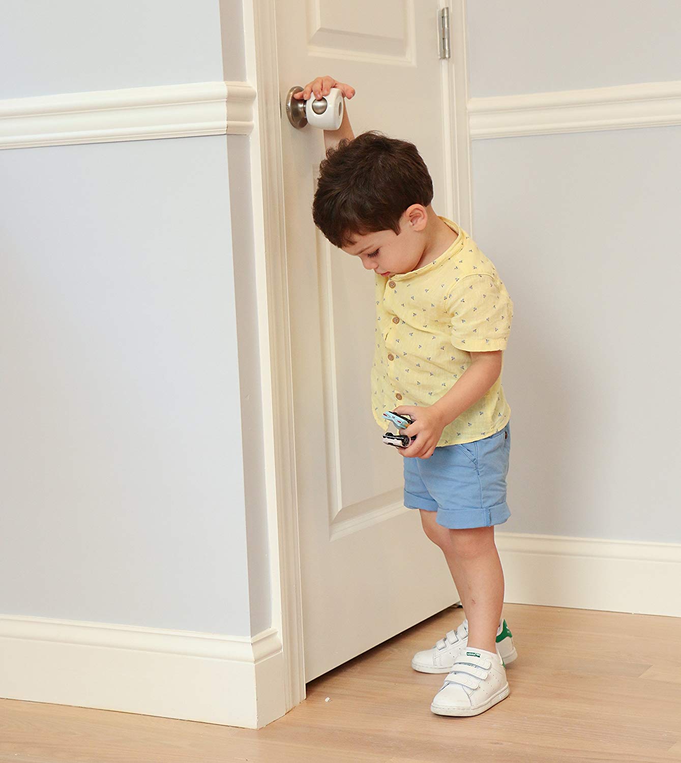 Door Hardware Locks Kaptin 4 Pack Baby Safety Door Knob Covers