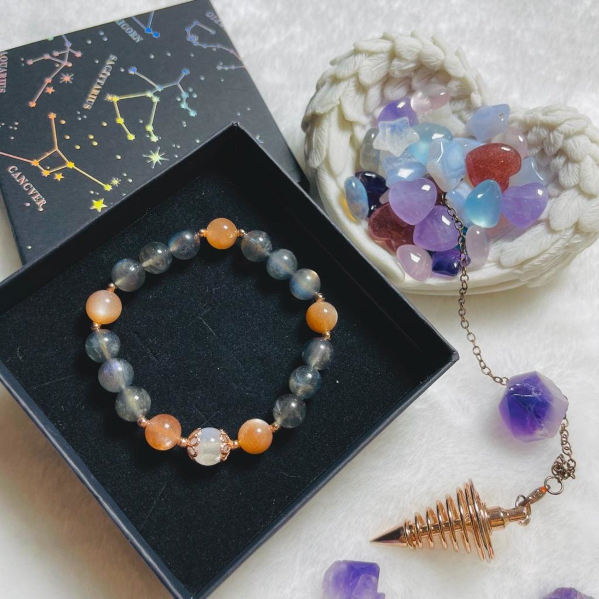 晶靈 橙月亮石 拉長石 月亮石 14k包玫瑰金珠 配件 天然水晶手錬 16c021 Diy0109 Hktvmall 香港最大網購平台