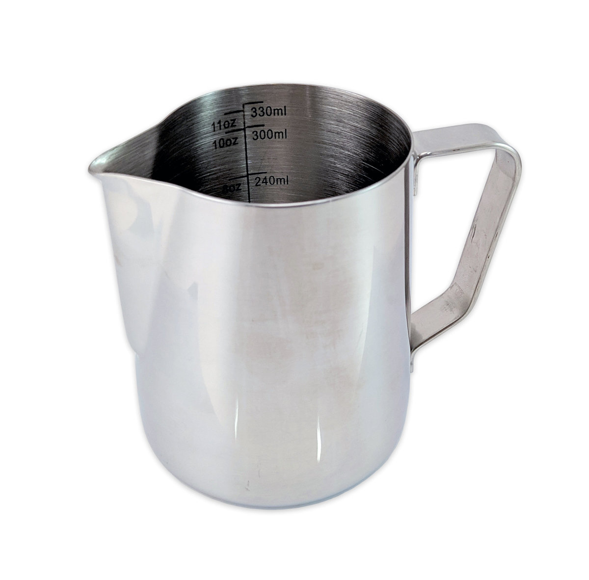鐳射刻度咖啡拉花奶杯 ‧ 不銹鋼 330ml (61030-350)