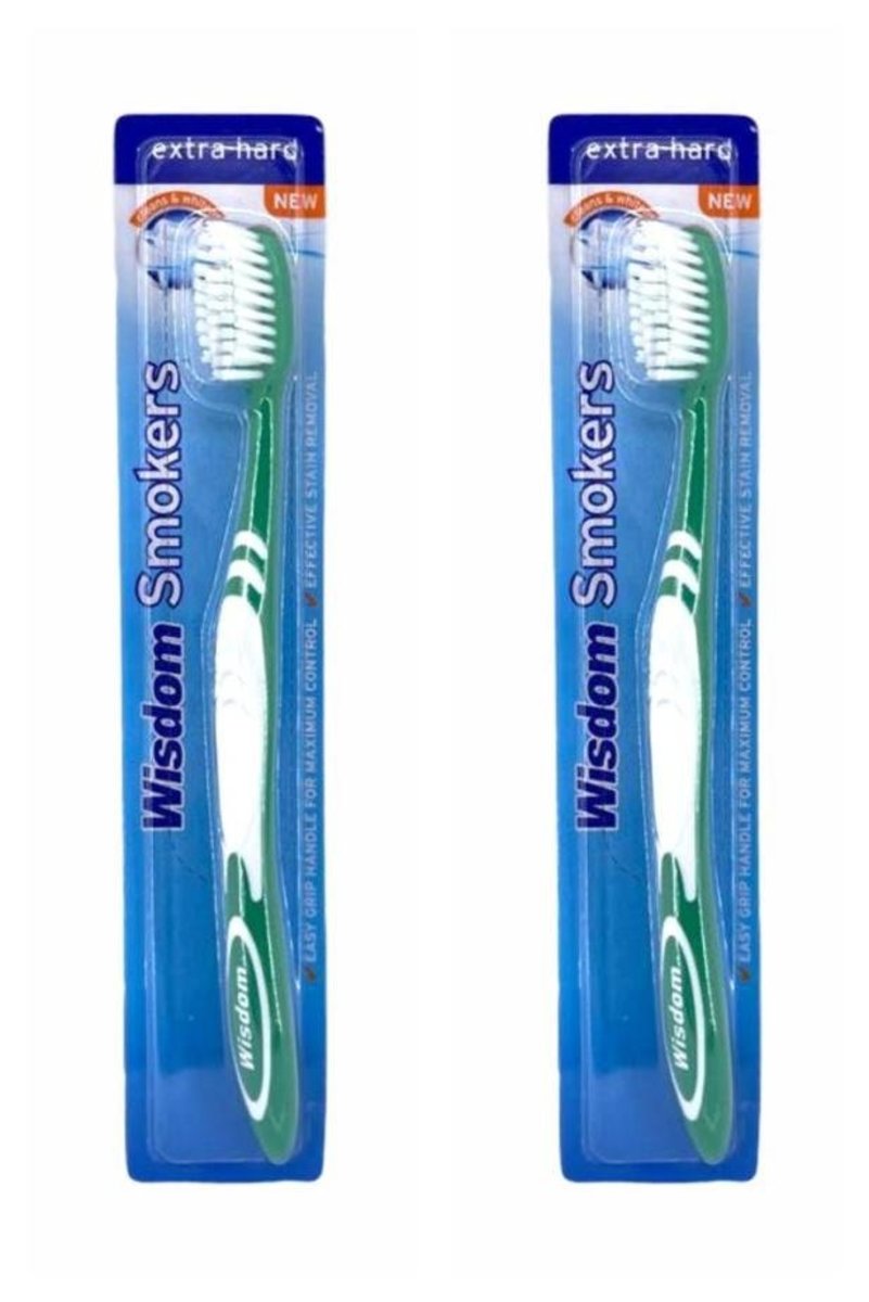Smokers Toothbrush - Extra Hard x2【Parallel Import】Random Colours