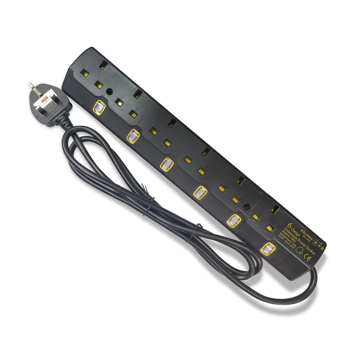SUPER | (黑色) RB-6 6位排蘇 (香港原裝行貨 一年保養) Power Strip 萬能插蘇電拖板 | HKTVmall 香港最 ...