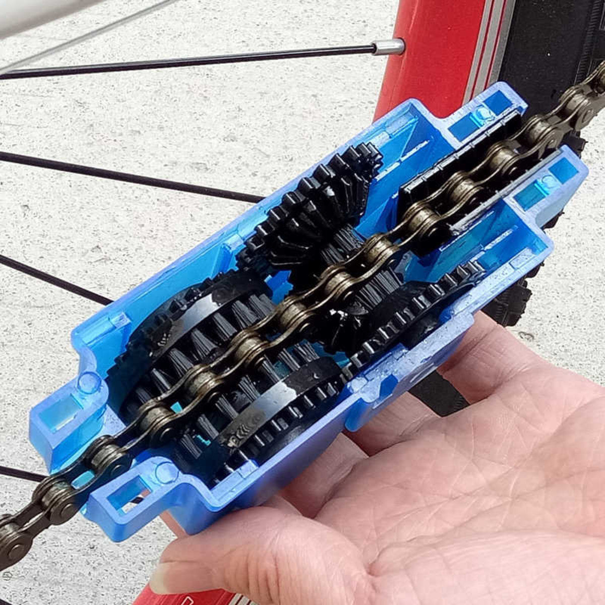 bike wash chain device