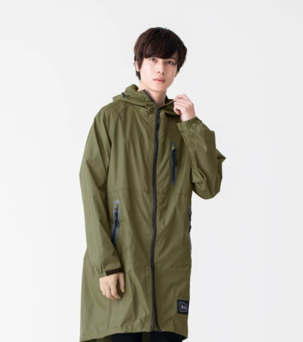 【K116-906-R】Khaki - Kiu Series Rain Zip Up Jacket/ Raincoat/ Rainwear (4537988018452)