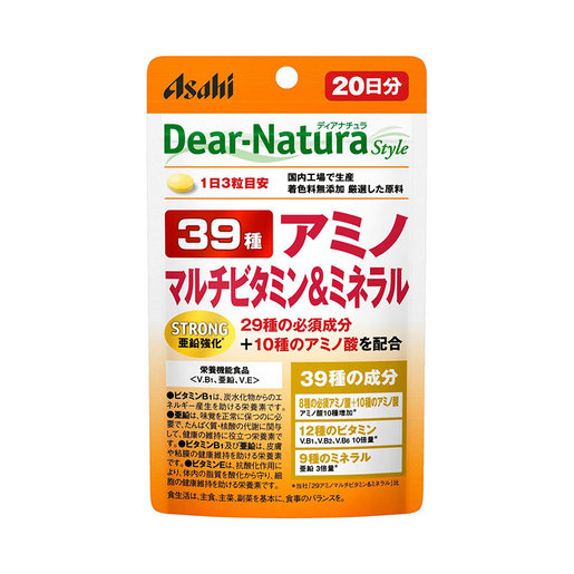 朝日 Dear Natura Style 39種成分氨基酸 多種維他命 礦物質60粒 日 平行進口 Hktvmall 香港最大網購平台