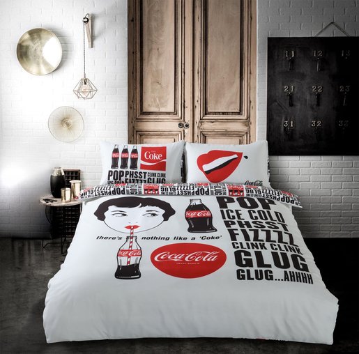 Casablanca Coca Cola Print, Coca Cola Queen Bed Set