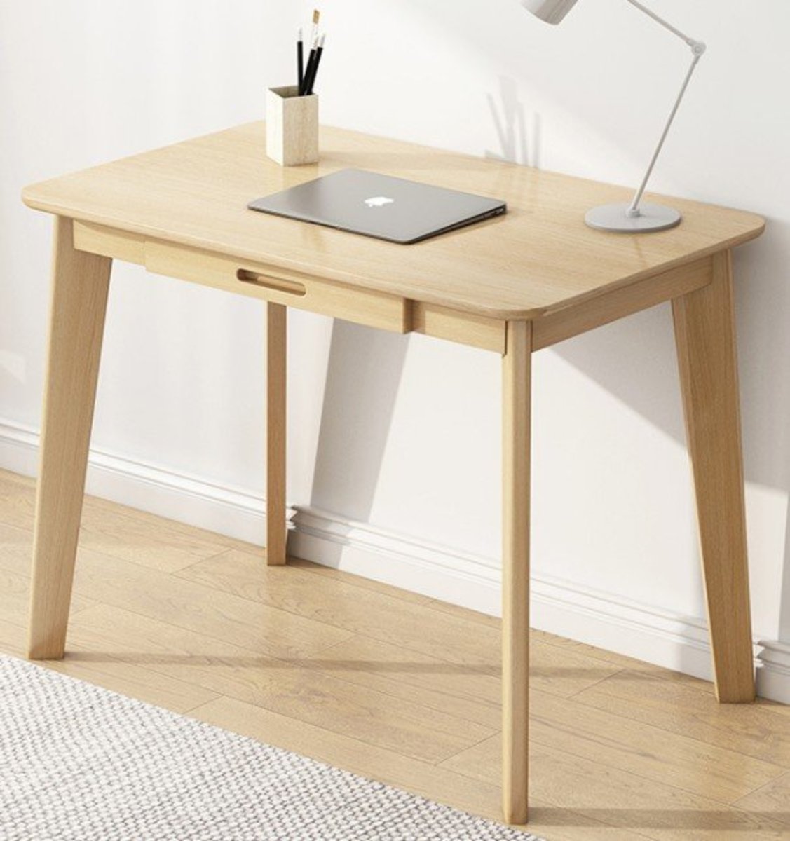 Nordic style wooden desk with drawer