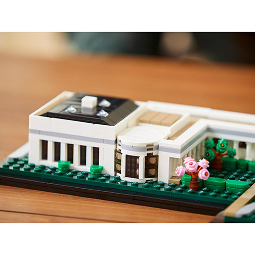 white lego architecture