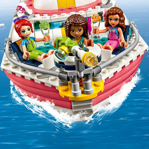rescue mission boat lego friends
