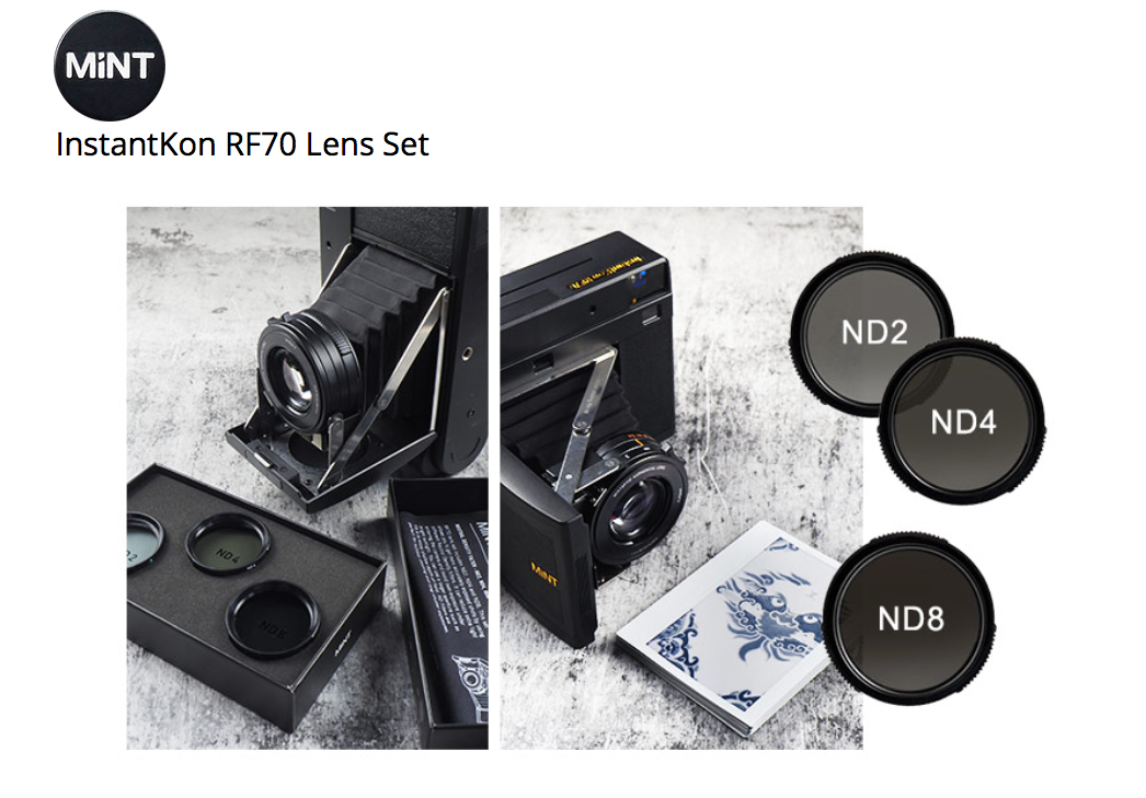 Appareil Instantané InstantKon RF70 Noir + Set De Filtres ND (2,4,8) – Occasion Japon