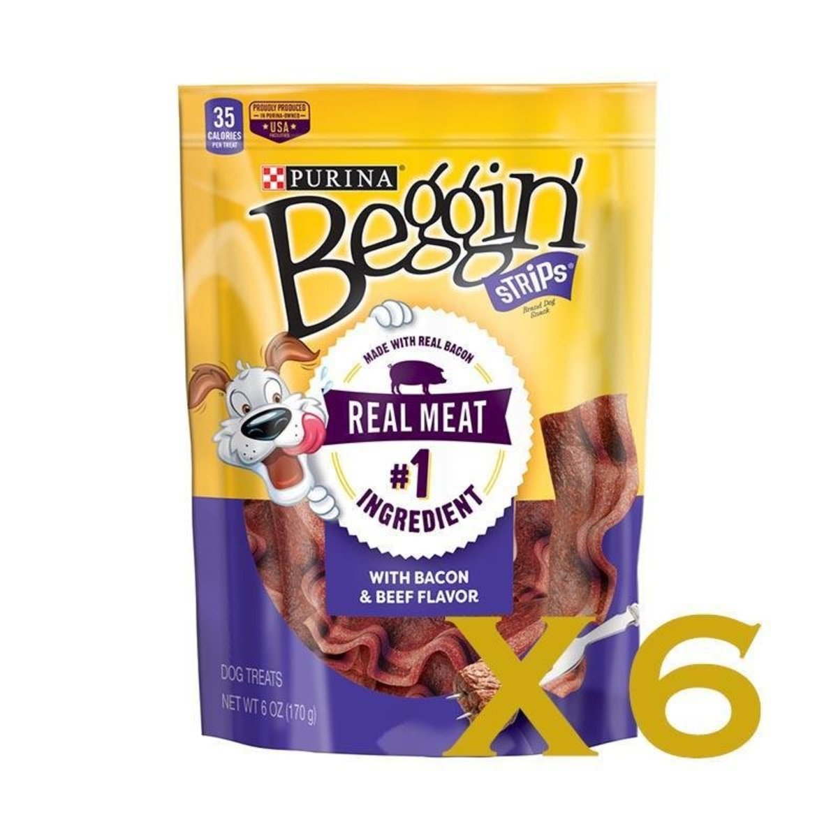 Beggin' | Beggin' Strips® Dog Snacks Beef-flavored Bacon Slices 6oz - 6