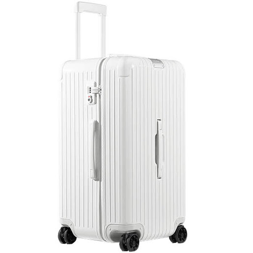 white luggage