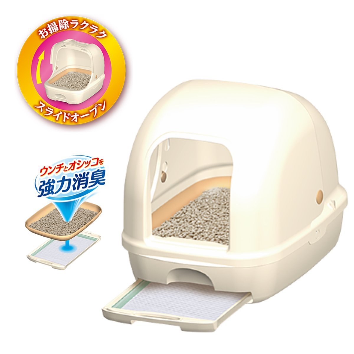 DeoToilet Hooded Cat Litter Bin Starter Kit