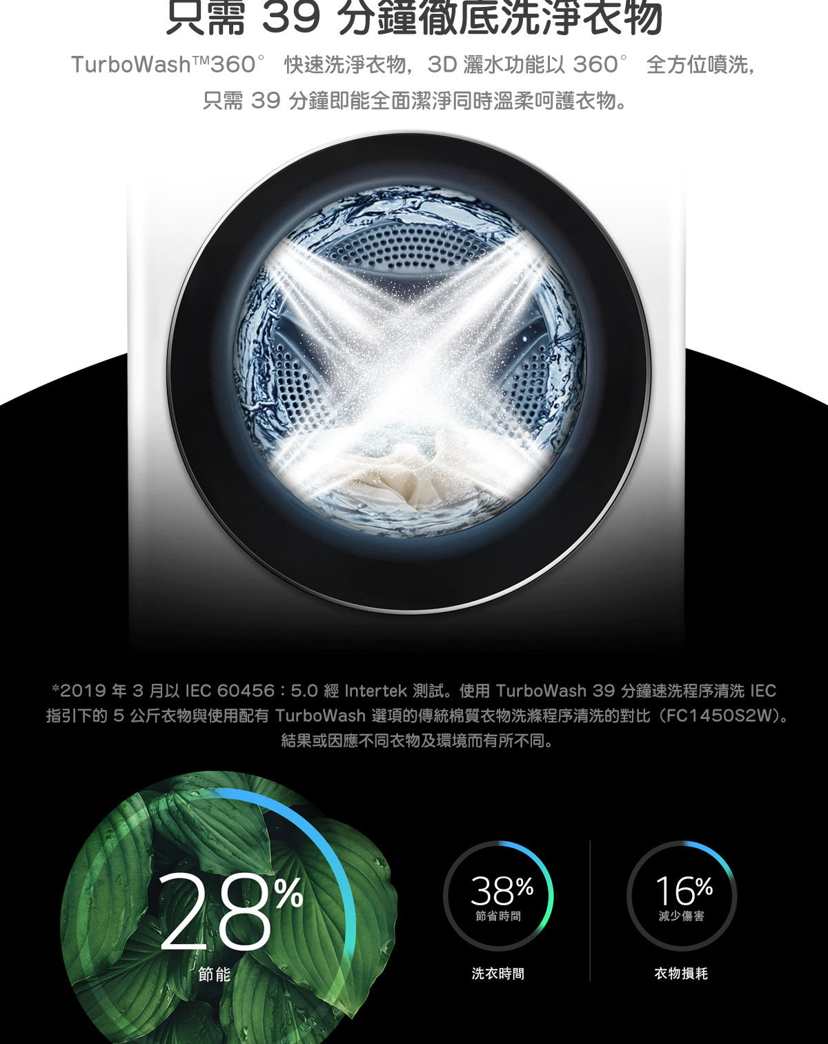 LG | F-14105V2W LG Vivace 10.5 公斤1400 轉人工智能洗衣機(TurboWash™360° 39 分鐘速洗)【香港行貨】  | HKTVmall 香港最大網購平台