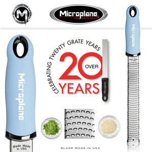 Microplane Select Extra Coarse Cheese Grater- Purist Blue | Hand Held Grater