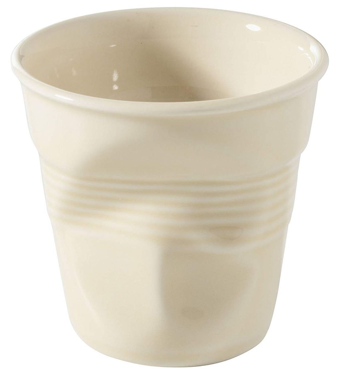 Froisses 18 CL / 6.25 oz Crumpled Cappuccino Cup - Vanilla 640943