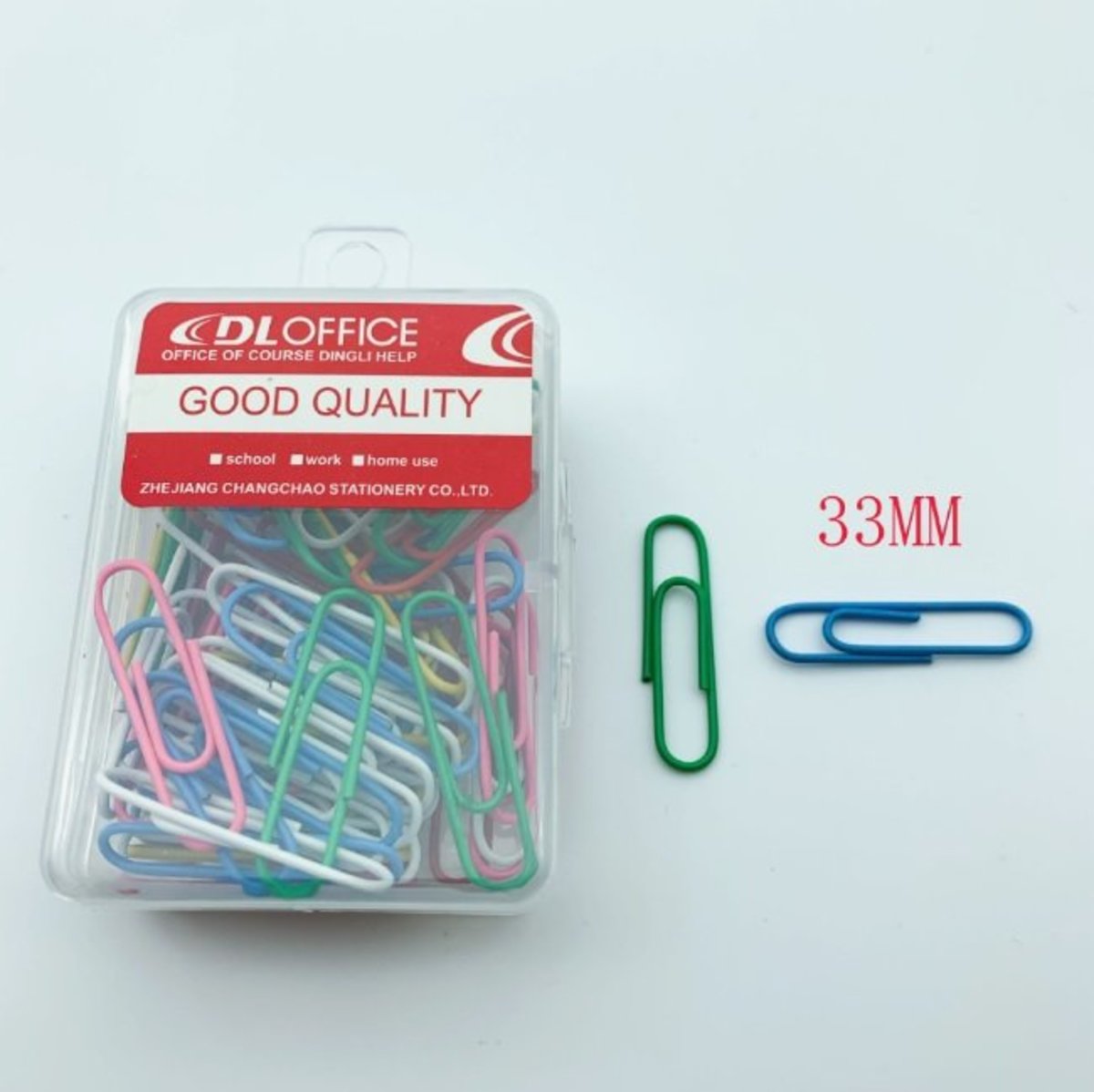 Color plastic 33MM paper clips parallel goods