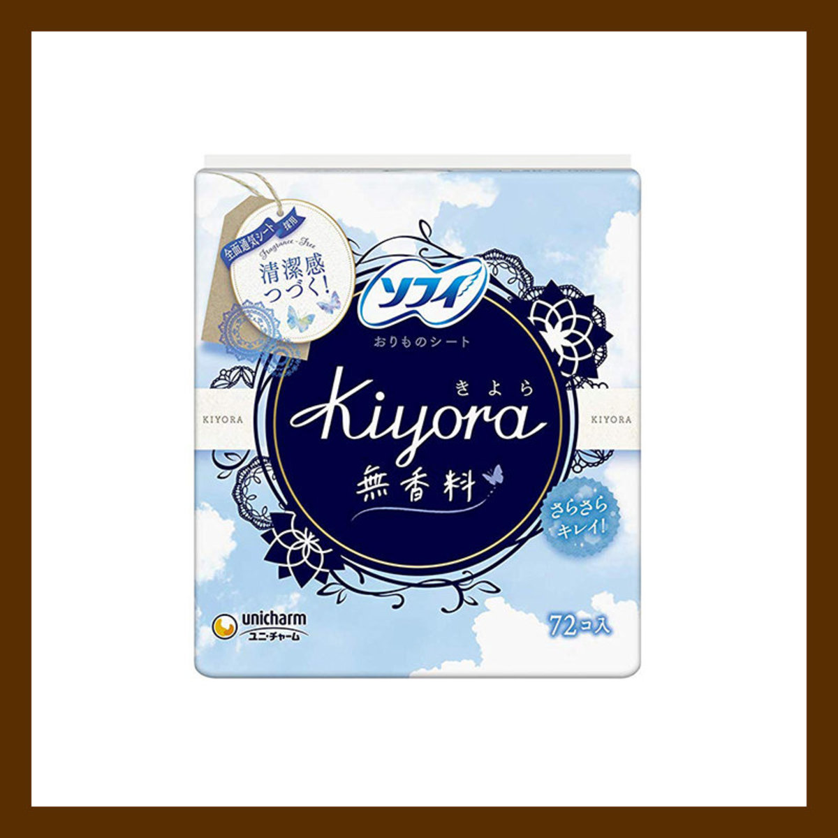 Kiyora Pantiliner (Fragrance Free) 72pcs  4903111375592 (Randomly Delivery)