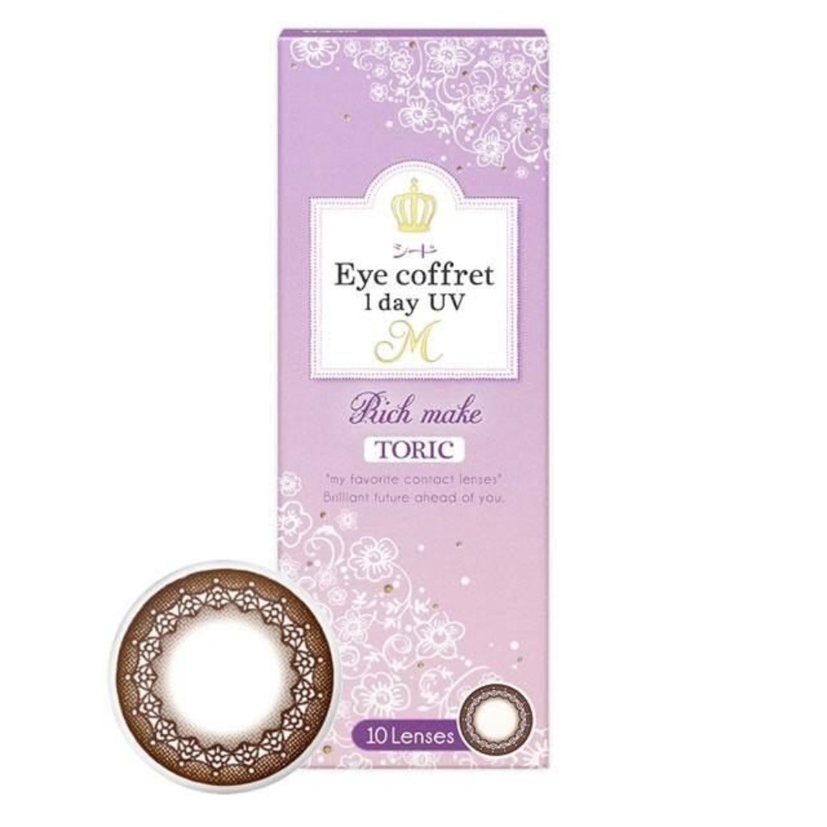 Seed 深啡eye Coffret 1 Day Uv M Toric Rich Make 散光color Con 彩色隱形眼鏡 每日即棄 顏色 深棕色 度數 0 00 散光 0 75 線位 180 香港電視hktvmall 網上購物