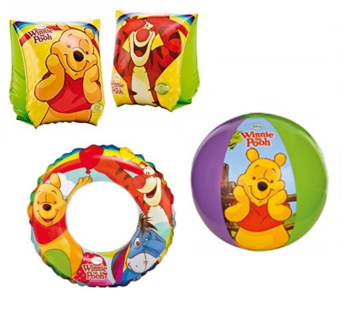 Winnie the Pooh Full Swimming Package (Armbands + Beach Ball + Swimming Ring) Individual Package