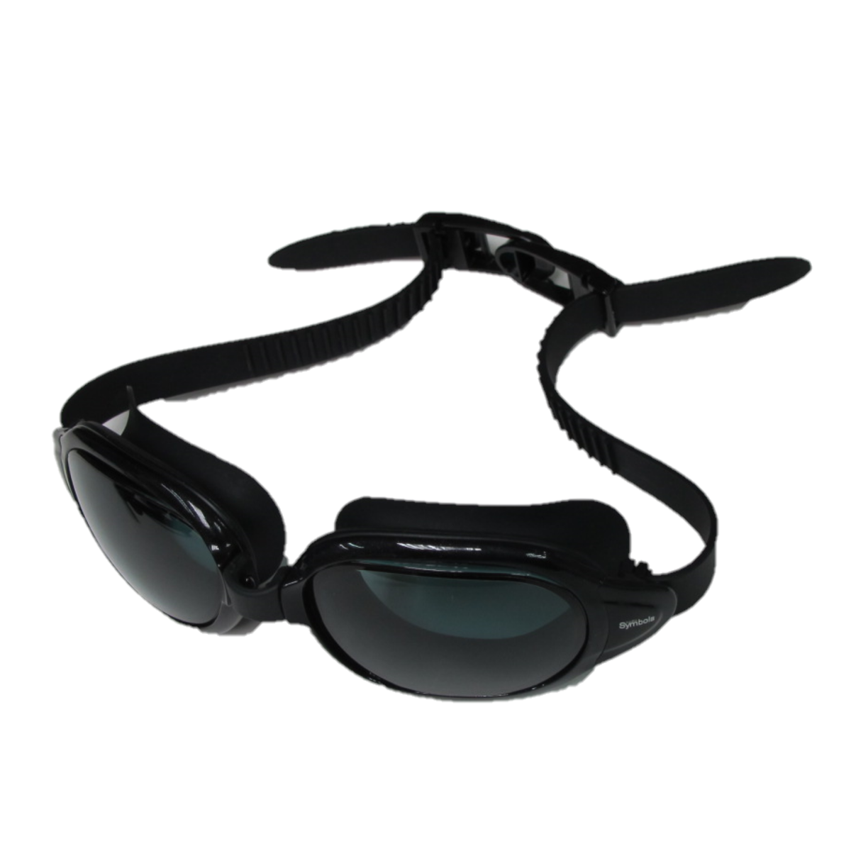 black swimming goggles