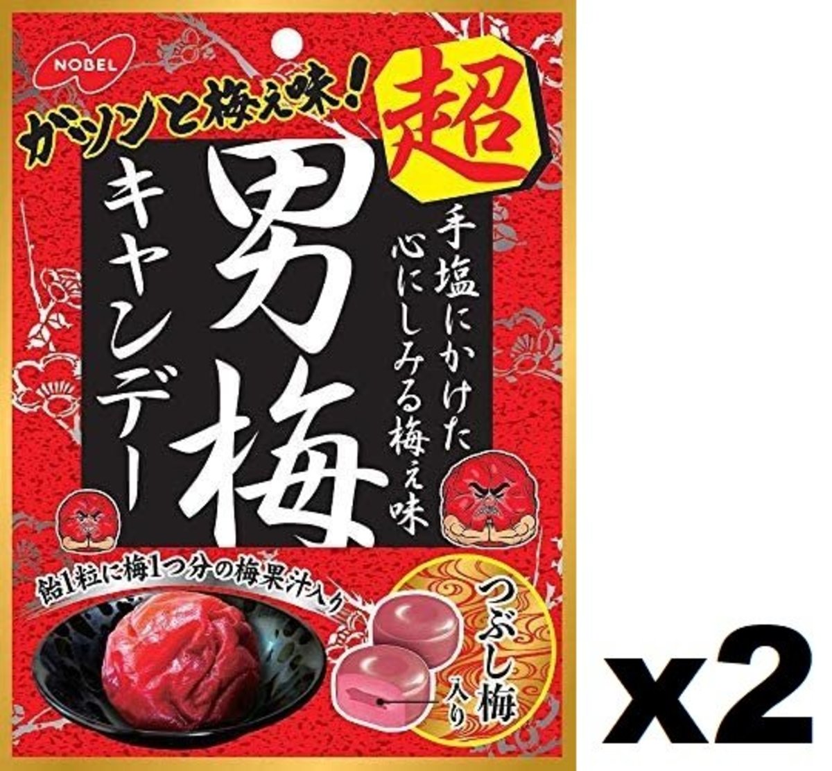Nobel F 超男梅糖72g X 2包裝 Hktvmall 香港最大網購平台