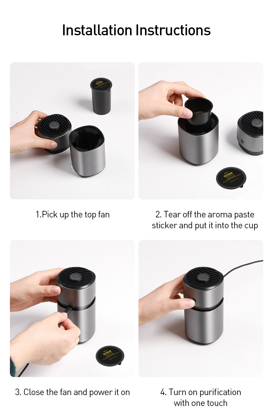 Baseus Breeze fan Air Freshener for vehicles(with Formaldehyde