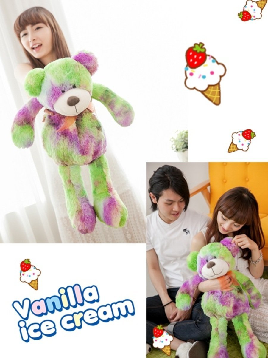 糖果系列熊公仔Teddy Bear 可愛紫綠色 (62cm) - C17806XL