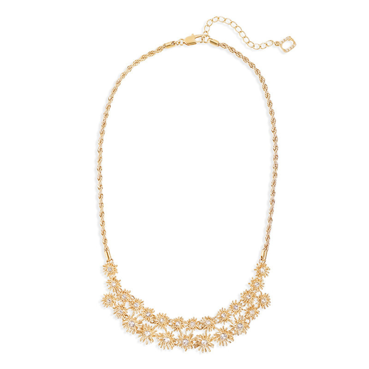 Bouquet: gold plating, rhinstone necklace
