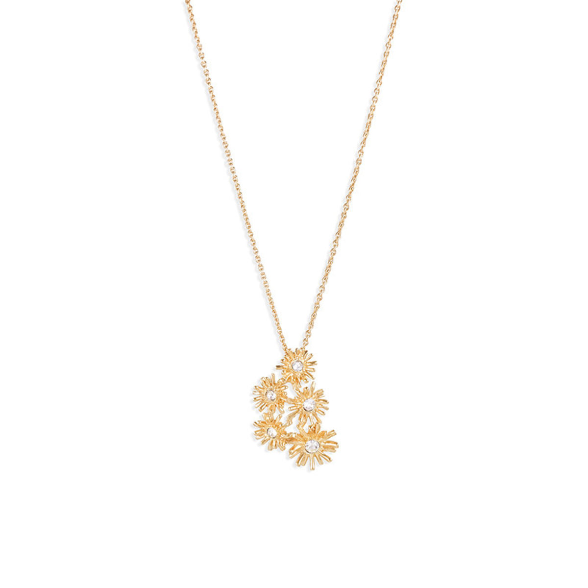 Bouquet: gold plating, rhinstone, pendant necklace