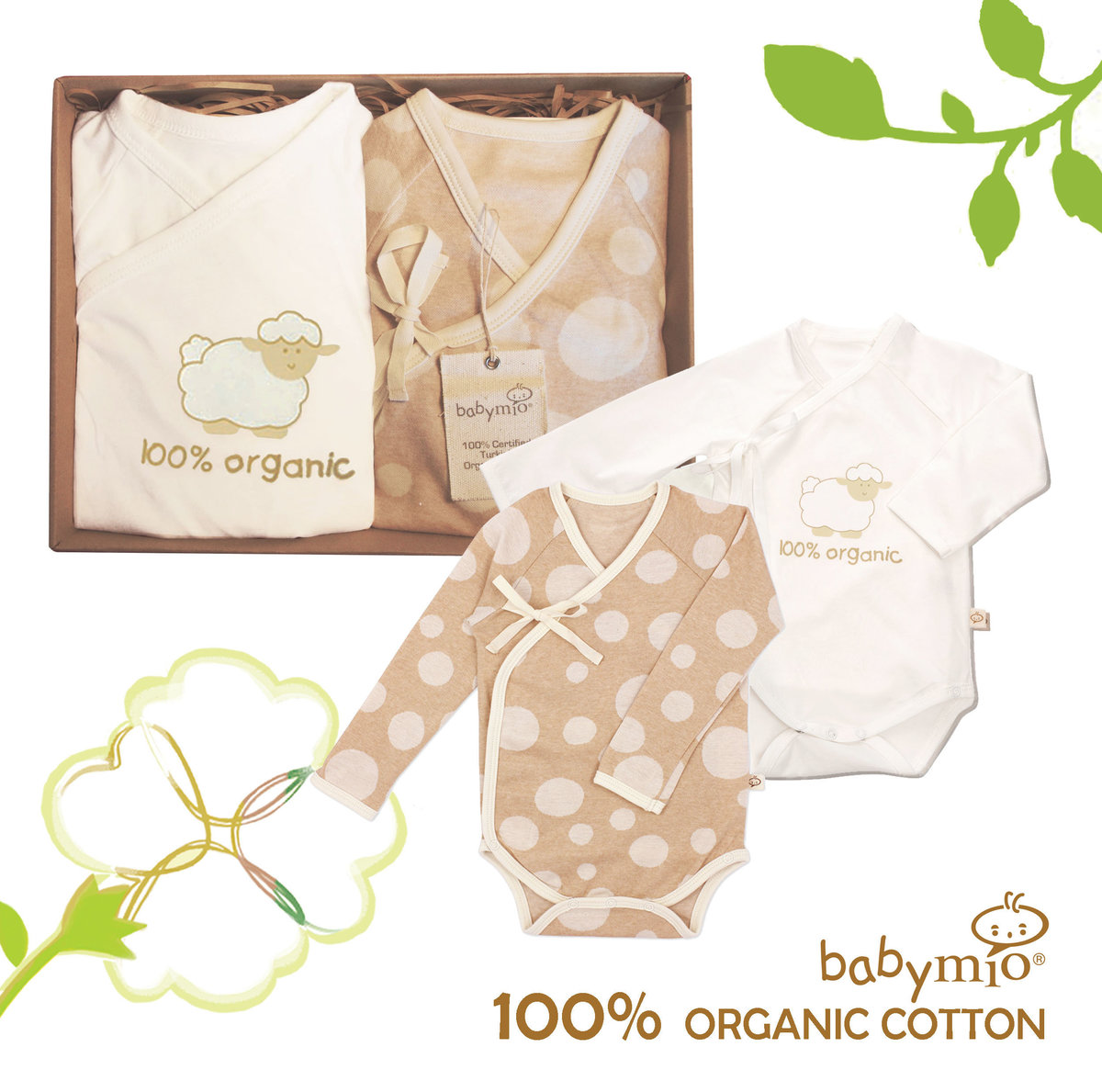 100% Organic Cotton Twin Gift Set