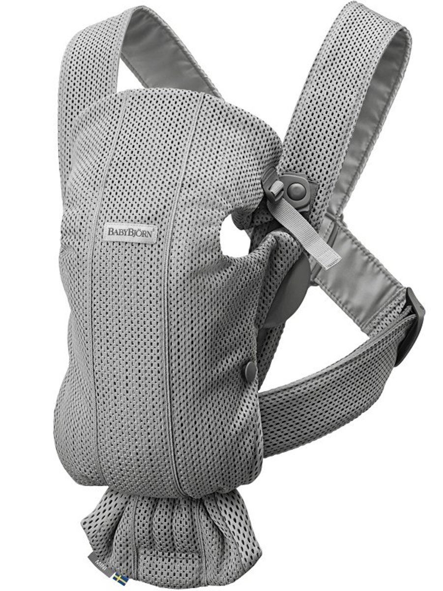 BabyBjorn | Baby Carrier Mini 3D Mesh 嬰兒揹帶-網孔(灰色) - 初生至 