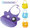 Cartoon Silicon Bib (Purple) (1pc)