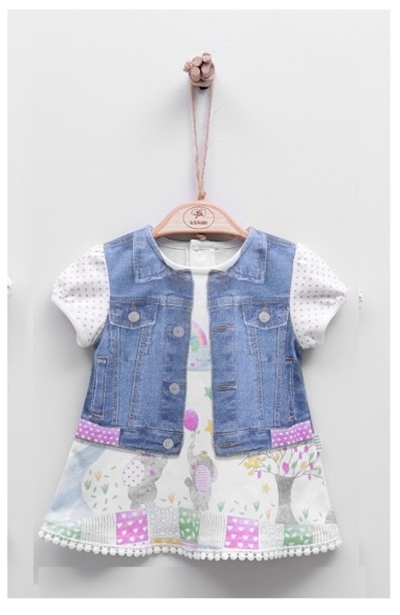 有機棉短袖印花裙 (FUNDA)-3-6M (一件裝)