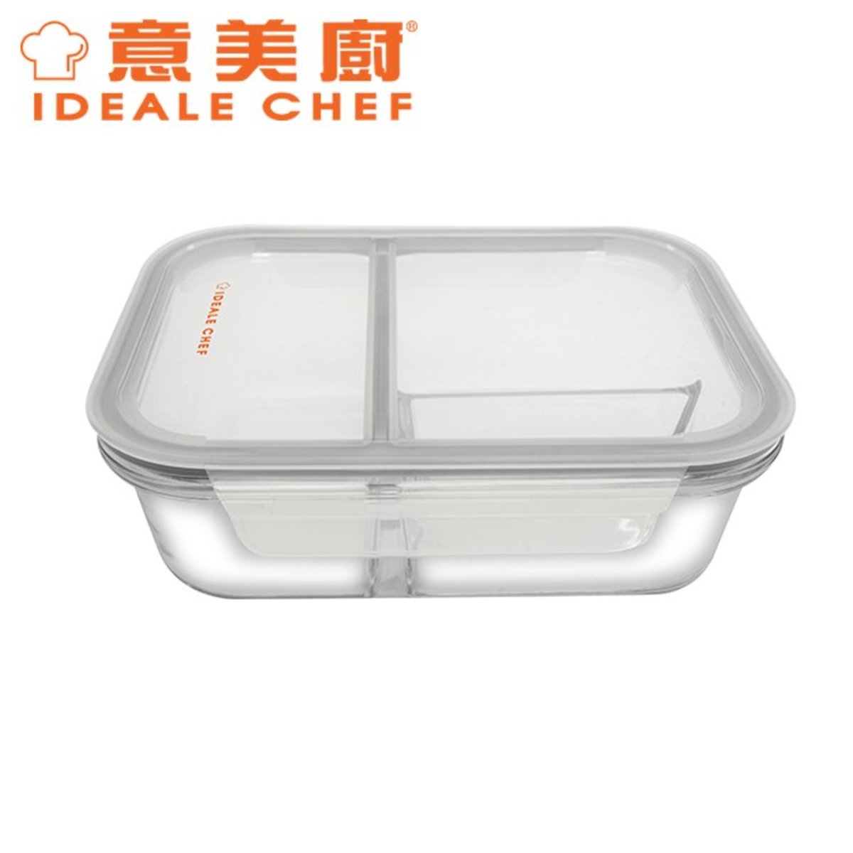 Borosilicate Glass Rectangular Food Container 930ml (3 Dividers)(ICBG011-093)