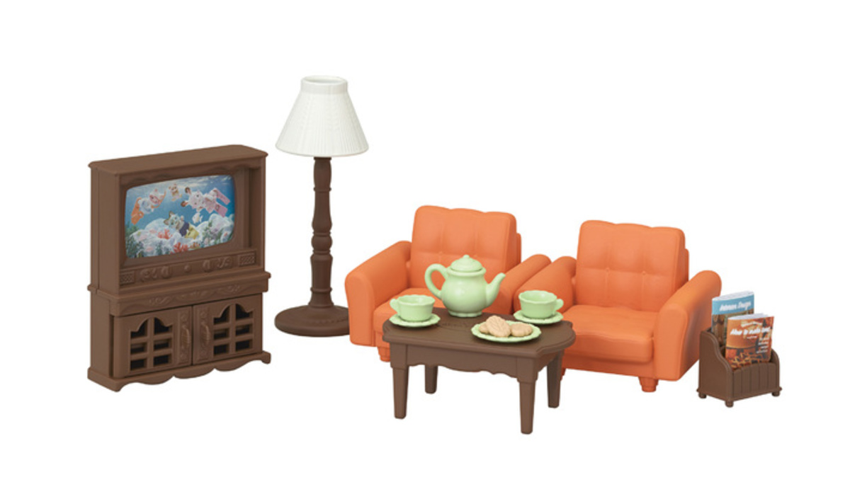 sylvanian families living room set