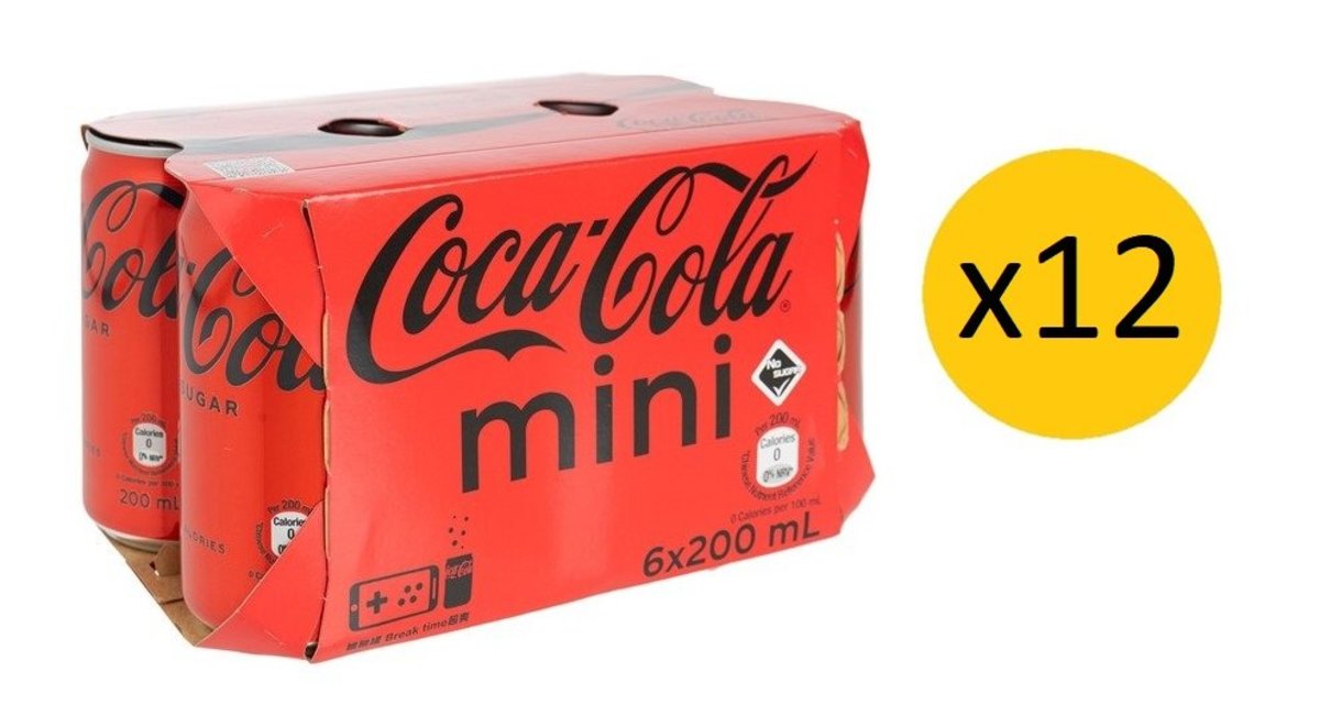 ZERO COKE MINI CAN 200ml x12 (Random Packing)