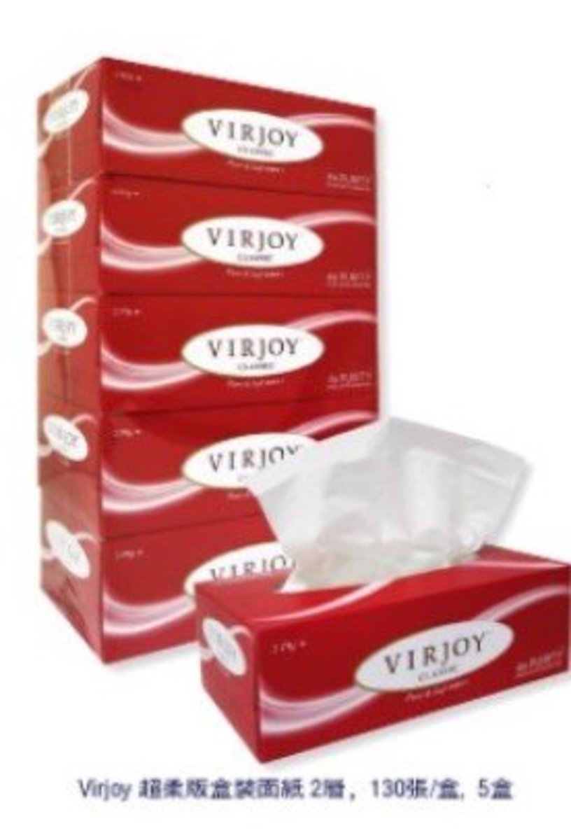 Virjoy 唯潔雅 - Facial Classic Tissue Box 130 sheets; 5 box x1set