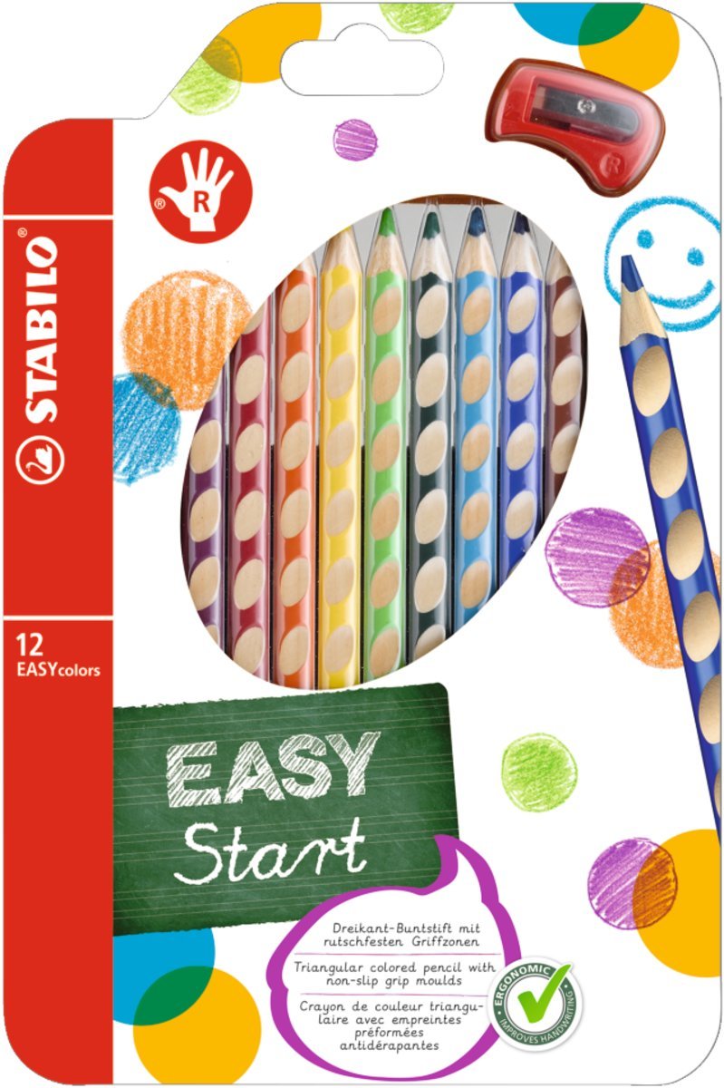 STABILO - 332/12 - EASYcolors 右手專用 12 色/盒