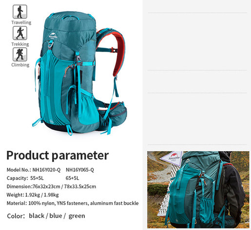 naturehike 55l