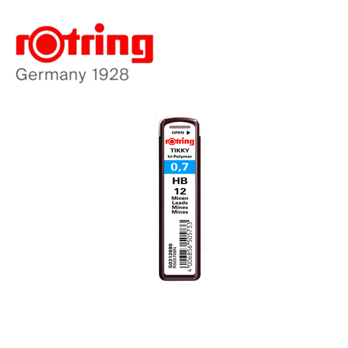 rOtring Tikky Mechanical Pencil Lead 0.7mm S0312690 HB 12 Lead