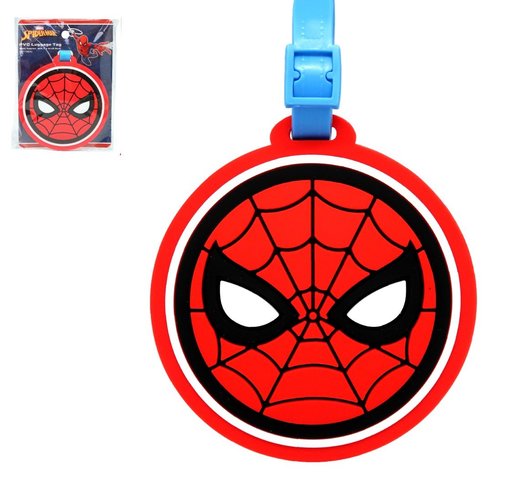 spiderman luggage tag