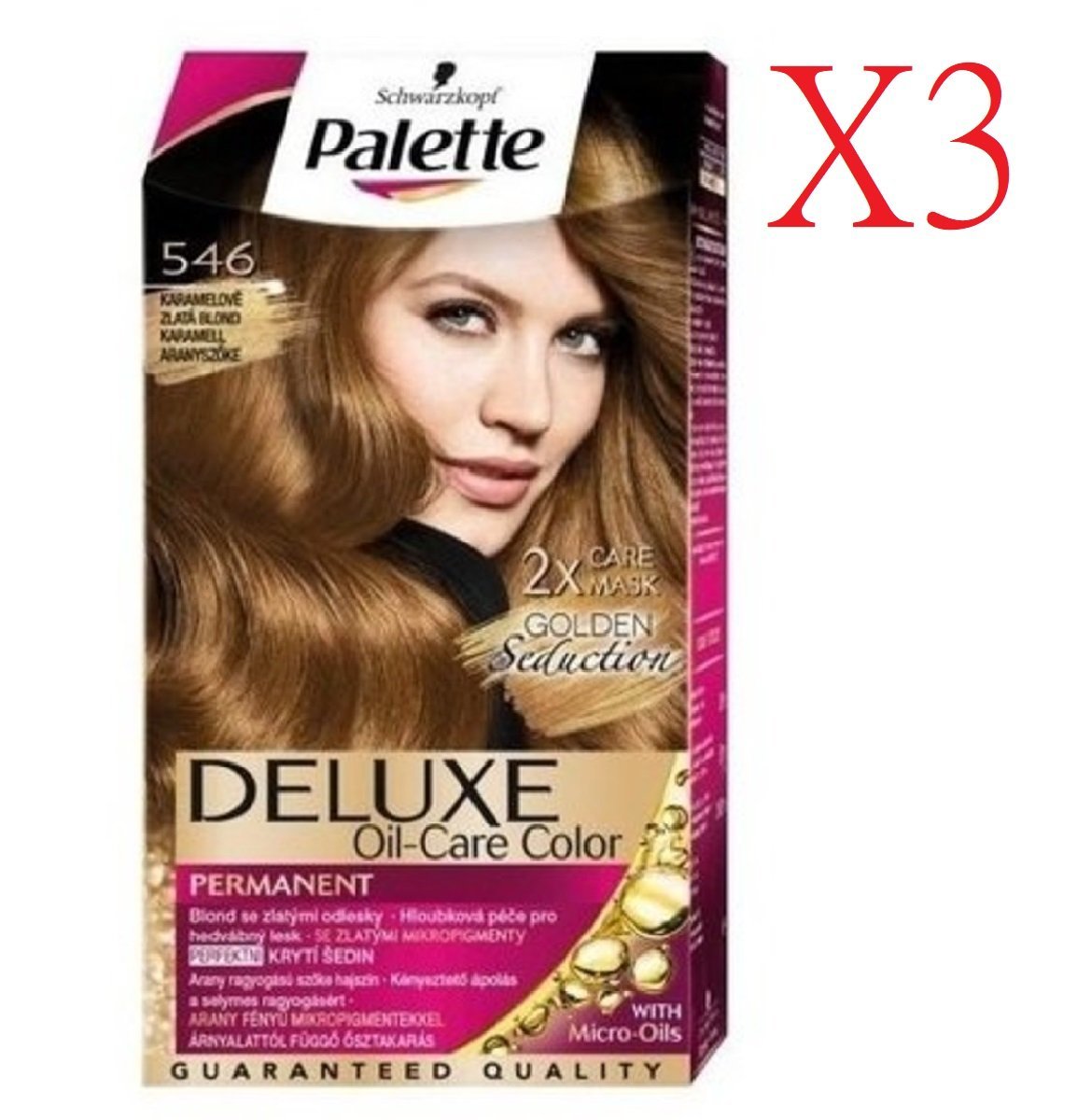 verteren Boren stikstof Schwarzkopf | Palette Deluxe Hair Color #546 - Caramel Golden Blonde X3box  [Parallel Import Product] | HKTVmall The Largest HK Shopping Platform