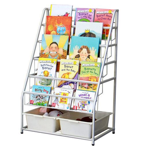Merryrabbit Children S Bookshelf With Storage Jsz012 2 White